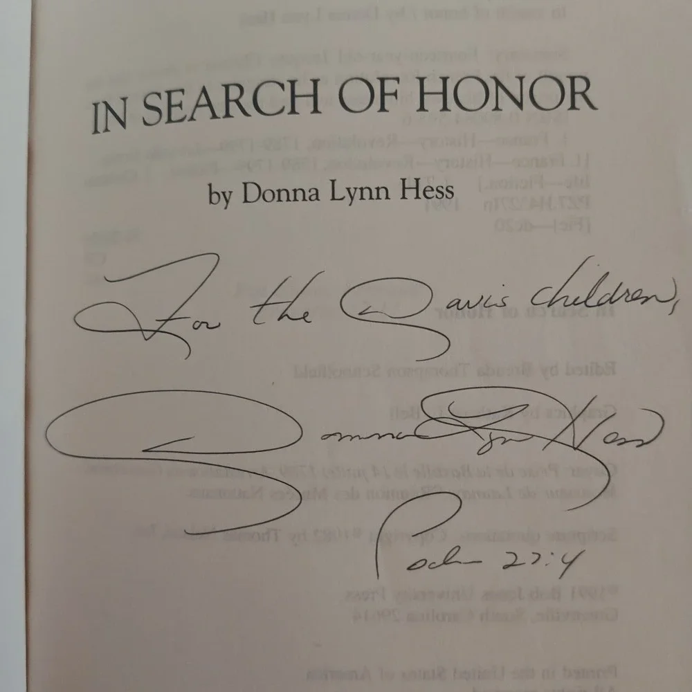 In‎ Search of Honor - Paperback By Donnalynn Hess - GOOD Signed Autographed